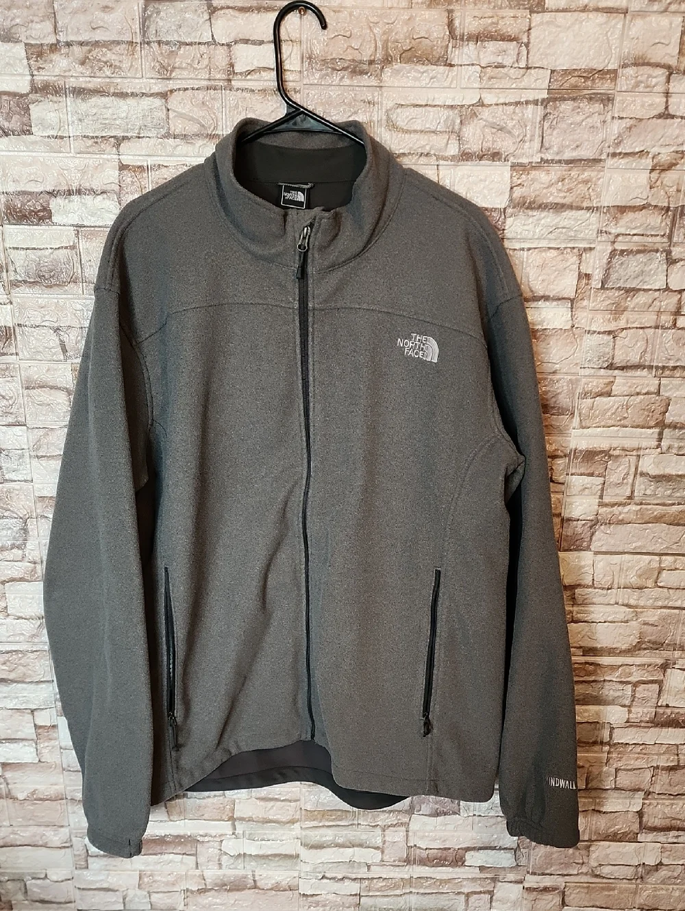 The North Face Men's Gray Full Zip Fleece Jacket Pullover